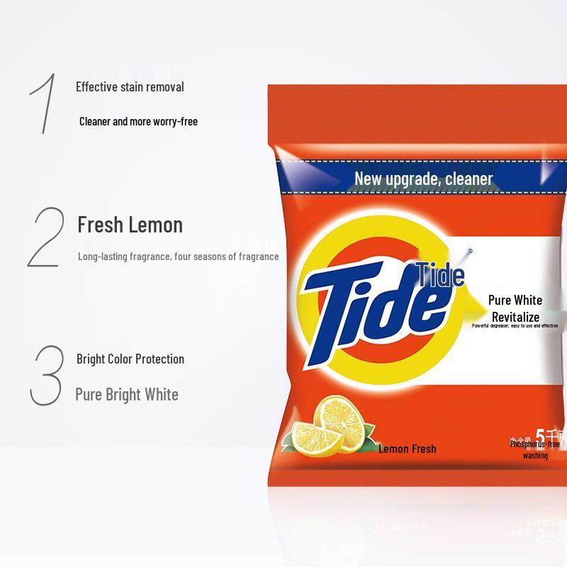 Tide 5 кг Стиральный порошок без фосфатов: Стиральный порошок для удаления пятен со свежим ароматом