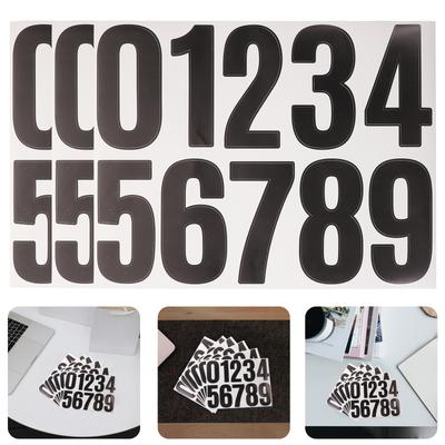 6 Sheets Premium Adhesive Numbers Stickers for Garbage Bins Mailbox Porch Pillars Street Number Signs Outdoor Long-Lasting DIY