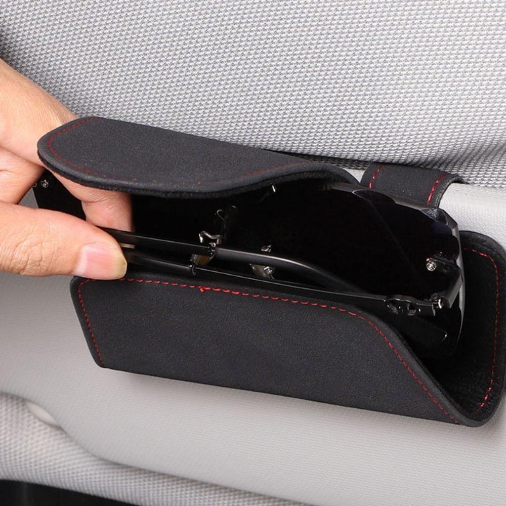 Stable Car Sunglasses Holder Case Multifunction Magnetic Glasses Clip Car Interior