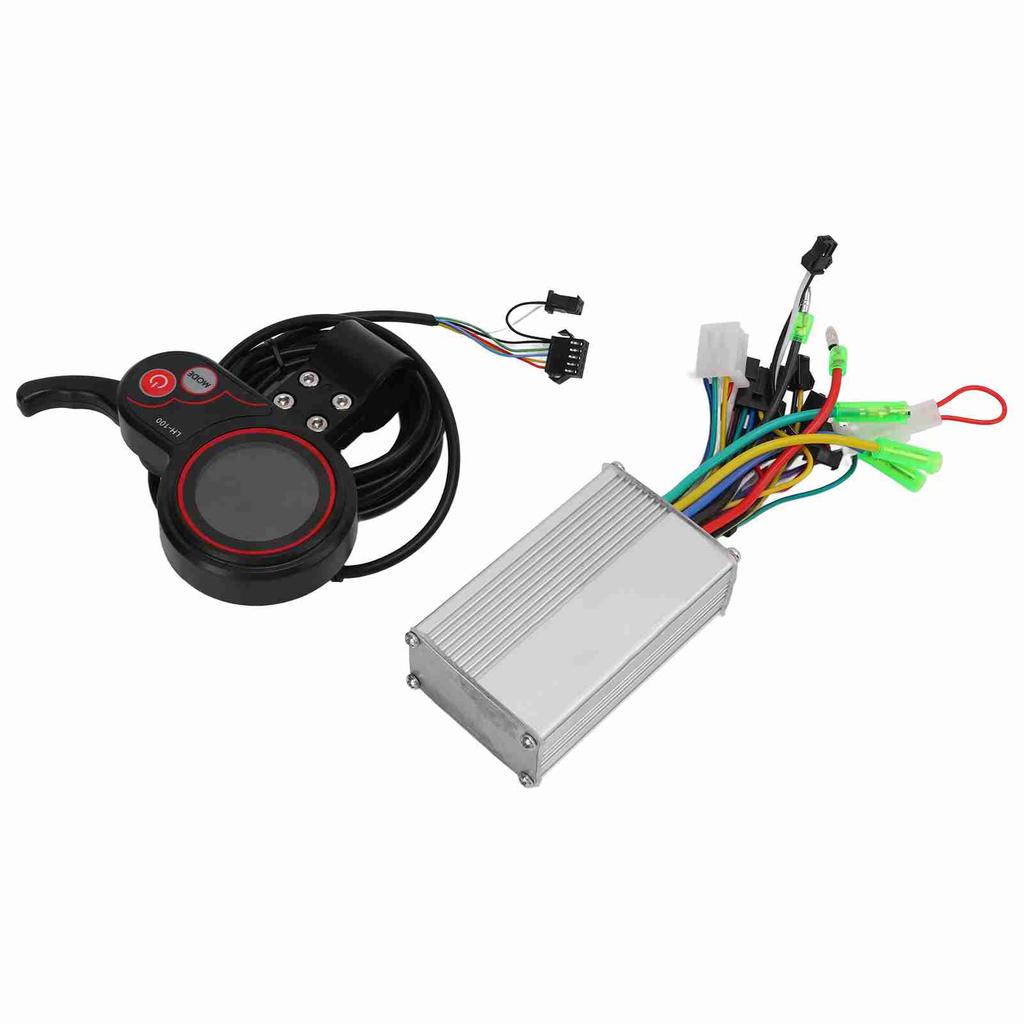 24 36 48V 350W Electric Bike Scooter Motor Controller with LH100 LCD Display Panel Thumb Throttle 2 in 1 Integrated