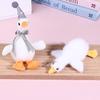 20Cm Cute Fluffy Big White Goose Pendant Plush Stuffed Animal Key Chain Bag Car Hanging Gift For Friend Festivals