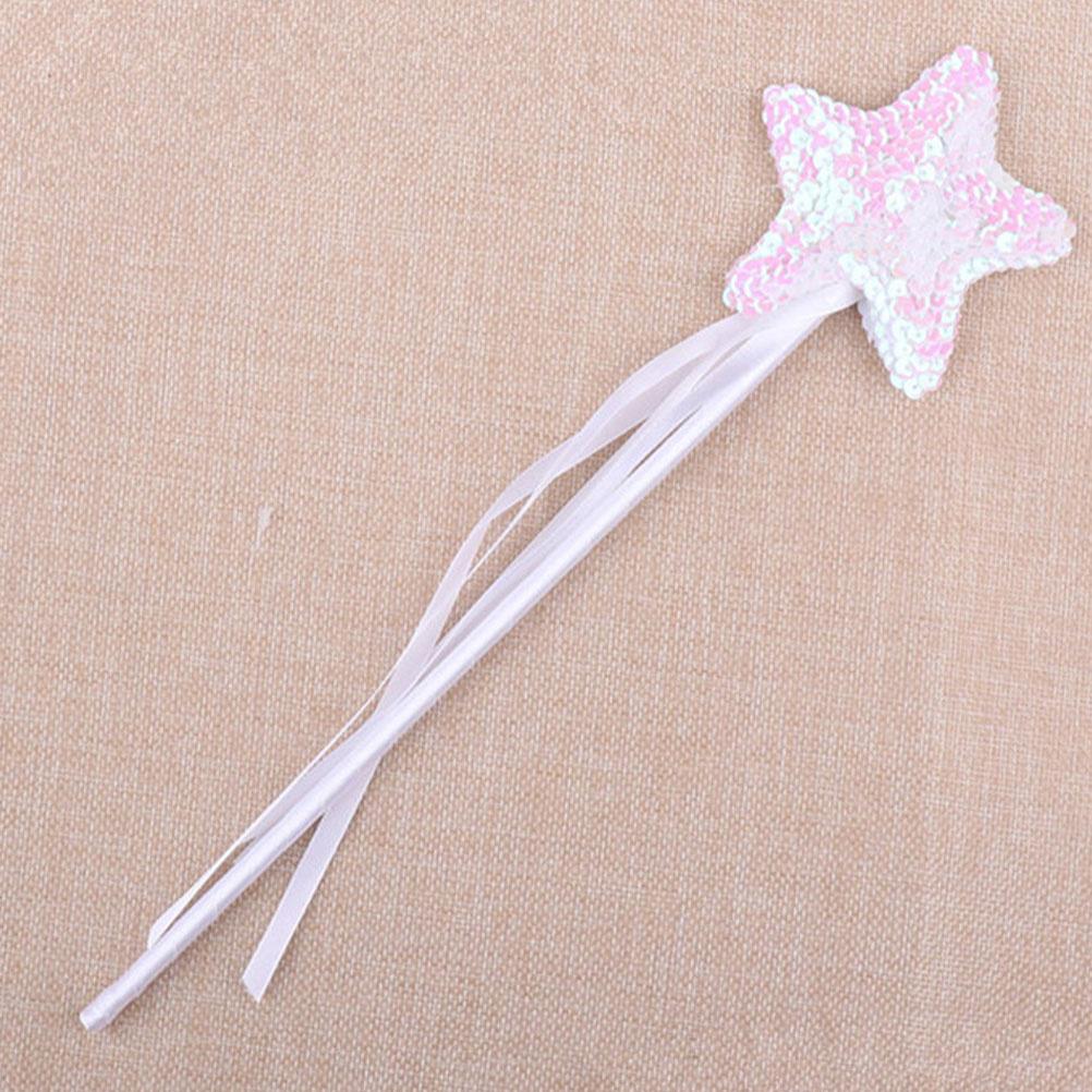 6Pcs Star Wand Sequins Fairy Stick Kids Party Favor Birthday Gift Fairy Cosplay Performance Prop for Girls Star Wand