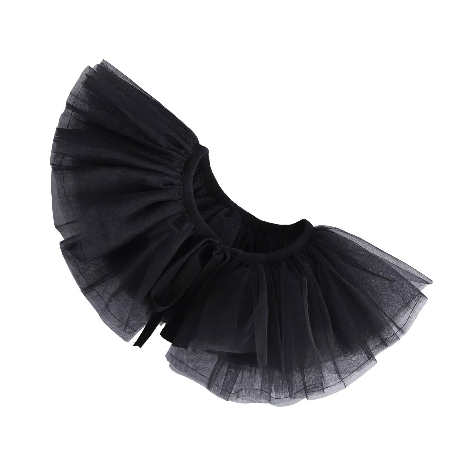 

Жабо Рюши Ретро Ренессанс Тюль для Рубашки Блузки Декоративный Отложной Ложный Воротник Аксессуары для Костюма для Игры чёрный