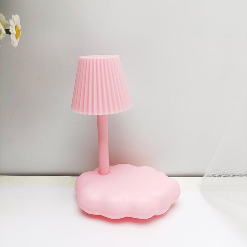 

Macaron Cloud Cute Gear Night Light Mushroom Shaped Button Cell Power Supply рожевий