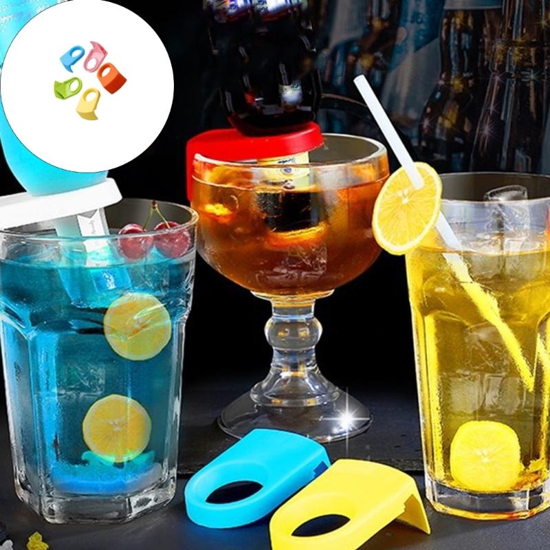 Pack of 5 Multifunctional Plastic Cocktail Clip for Goblet Glasses Practical Bottle Opener Cup Clamp For Bartenders