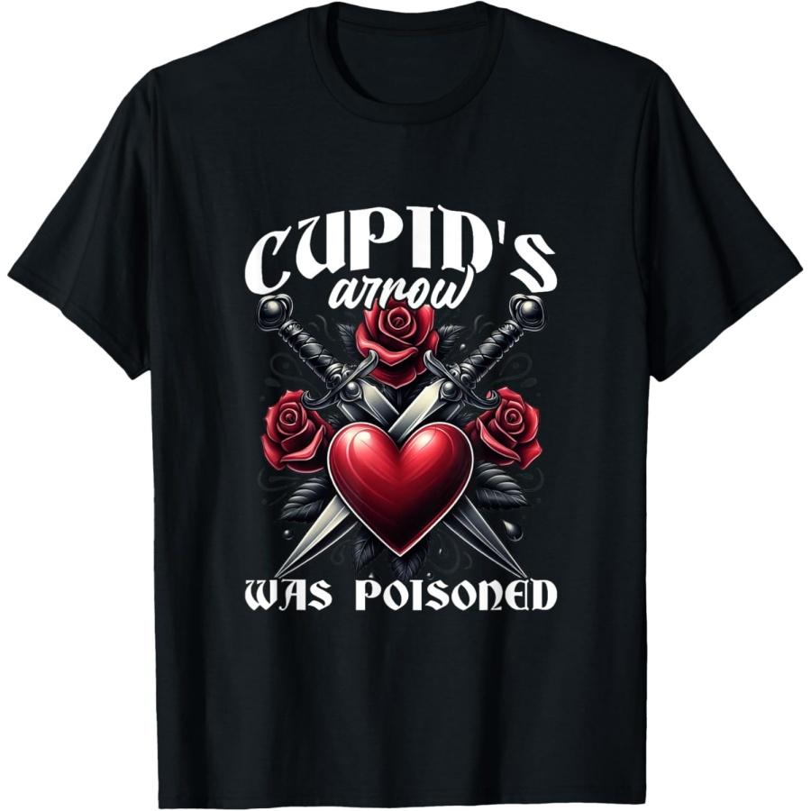 Cupid s Arrow Was Poisoned Gothic Anti Valentines Goth Girl T-Shirt(7) XXXXXL чёрный