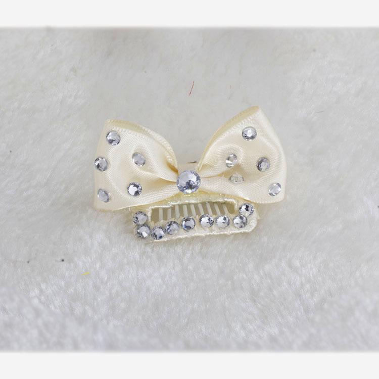 Prinzessin Haustier Hund Haarspange Schleife - Yorkshire Malteser Perle Strassstein Accessoire