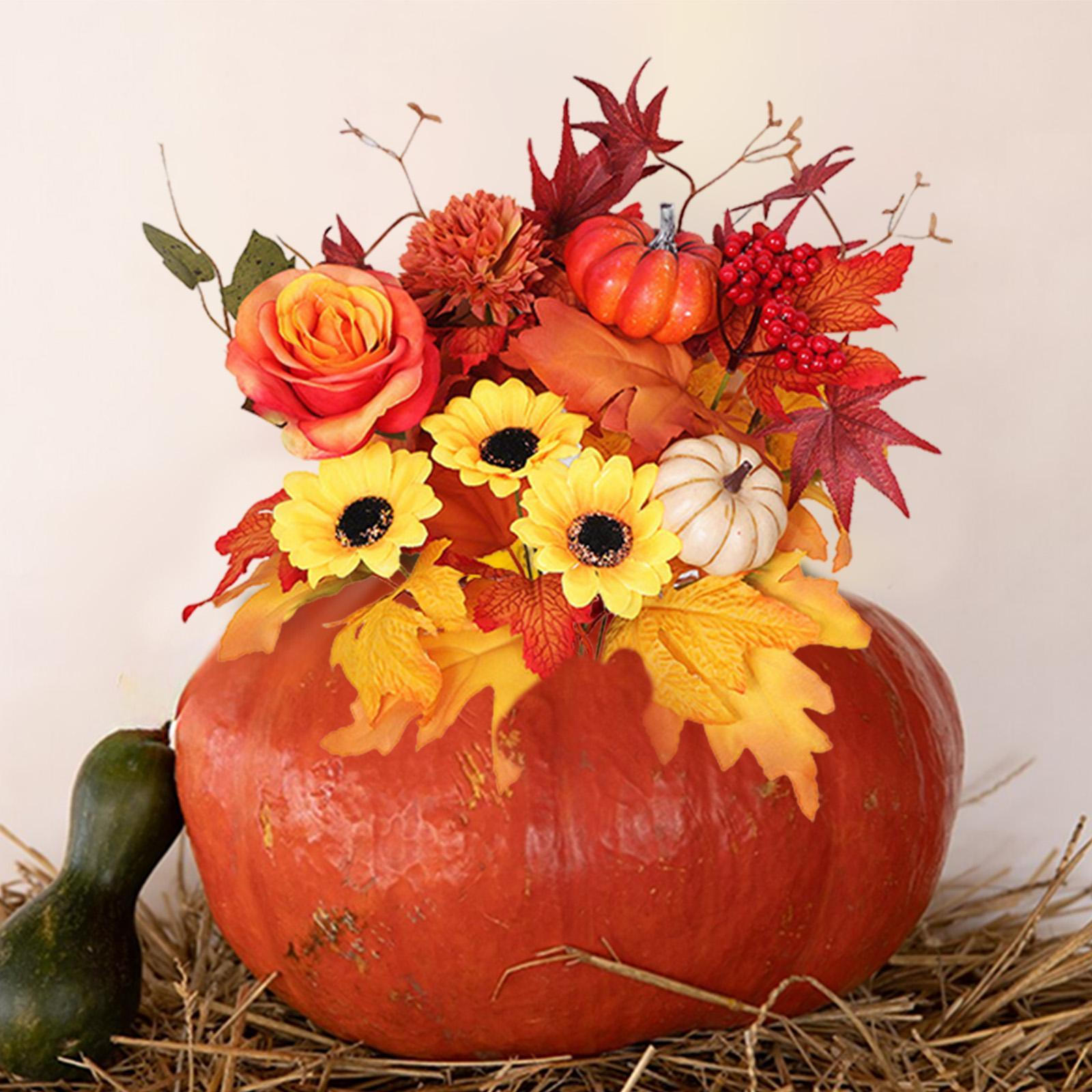 

Осенний букет из искусственных цветов Осенняя цветочная композиция Искусственный для вечеринки Style C