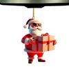 2D Xmas Car Ornament Santa Claus Acrylic Christmas Snowman Santa Claus Pendants  Party Supplies