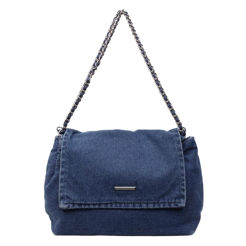 Denim Bag Chains Crossbody Bag Women's Shoulder Bag