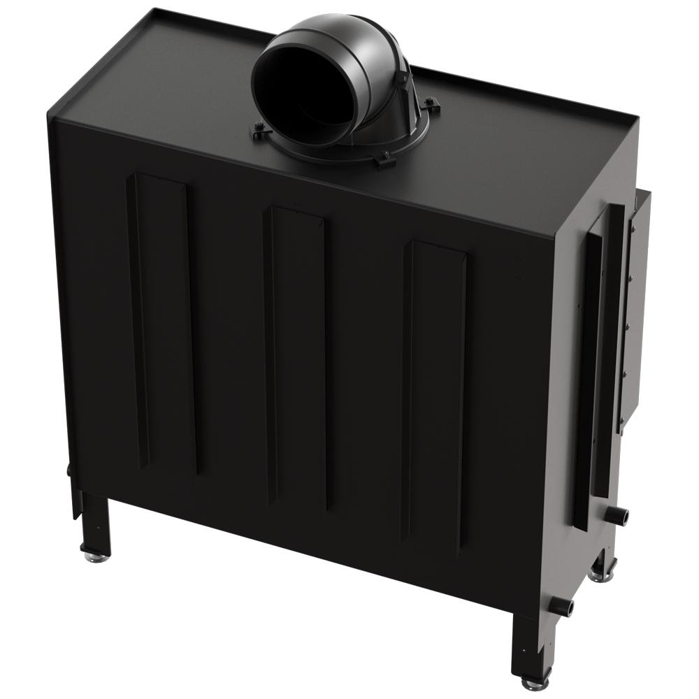 Steel fireplace KRATKI LUCY 16 kW Ø 200 black thermotec self closing door
