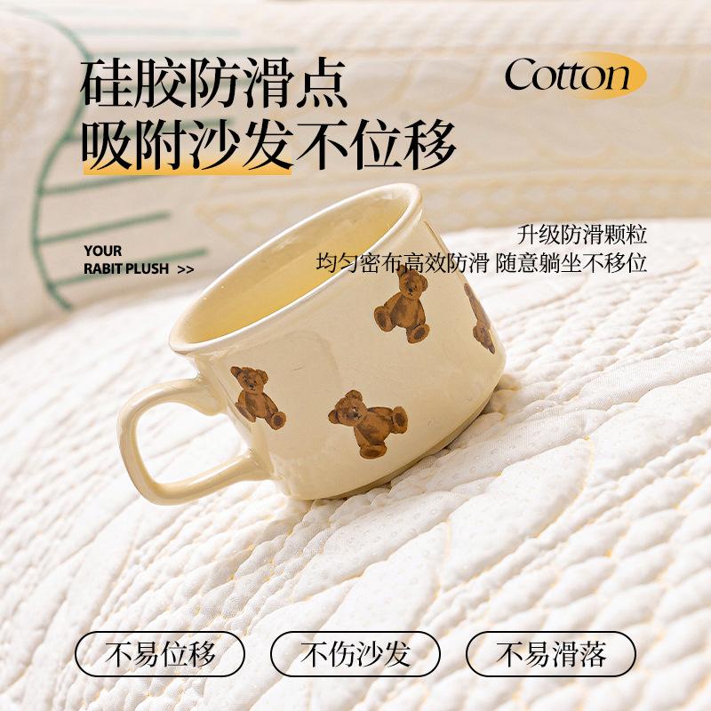 New Washed Cotton Special-Shaped Sofa Seat Cushion, Universal Sofa Cover For All Seasons, High-End Non-Slip Sofa Cushion