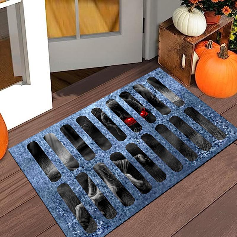 American Halloween Clown Crystal Velvet Doormat - Dirt & Wear Resistant Home Decor