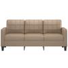 3 Seater Sofa Cappuccino Brown 180 Cm Faux Leather