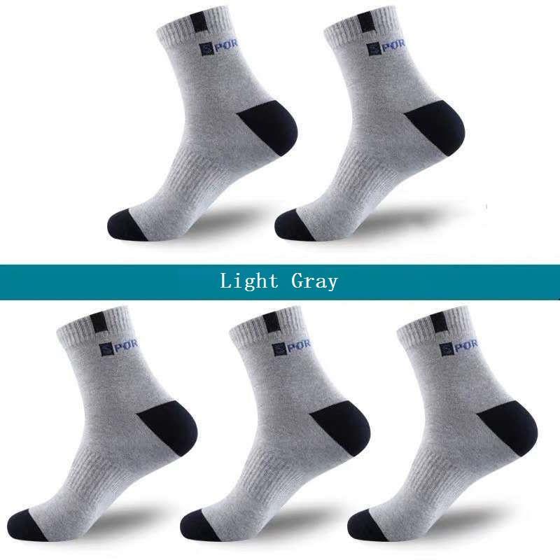 5 Paar Herrensocken Sport Business Langlebige Nähte Feste Socken Mann Dehnbar Hervorragende Qualität Atmungsaktive Gemütliche Socken