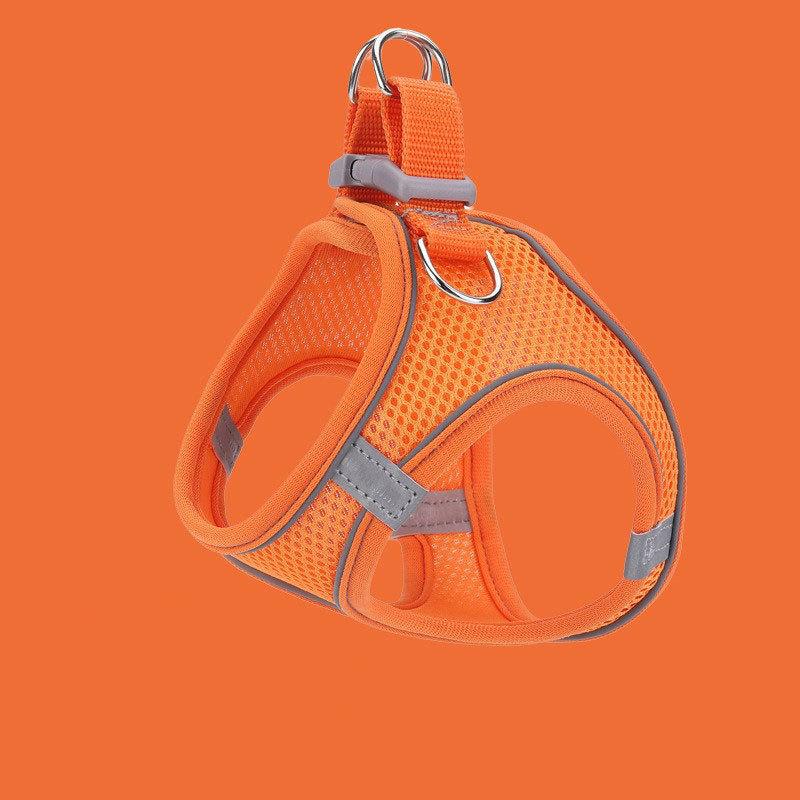 Pet supplies vest - style pet harness, reflective and breathable, cat and dog leash, dog - walking rope