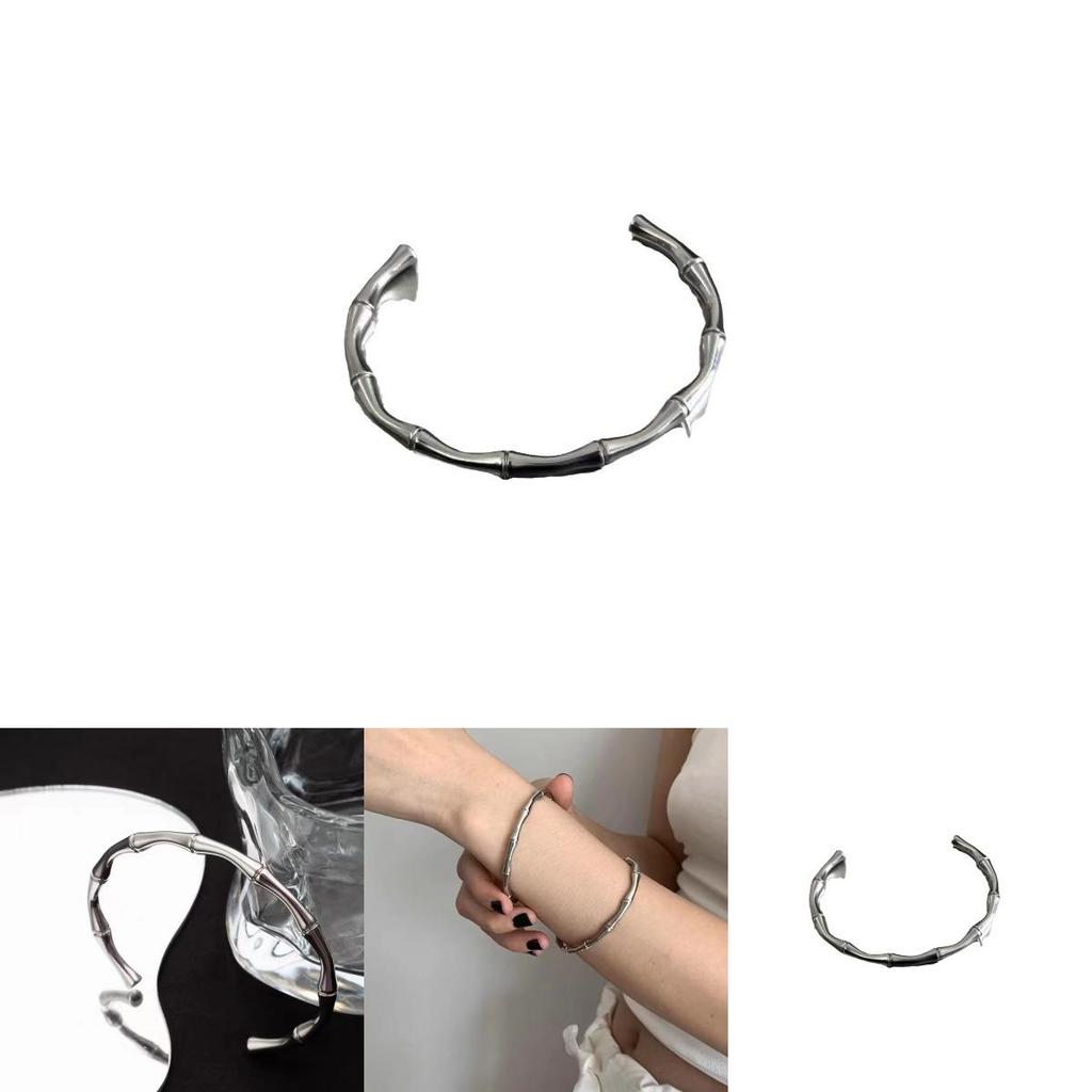 High-quality Titanium Steel Bamboo Bracelet Perfect For Summer 2024 Casual Style