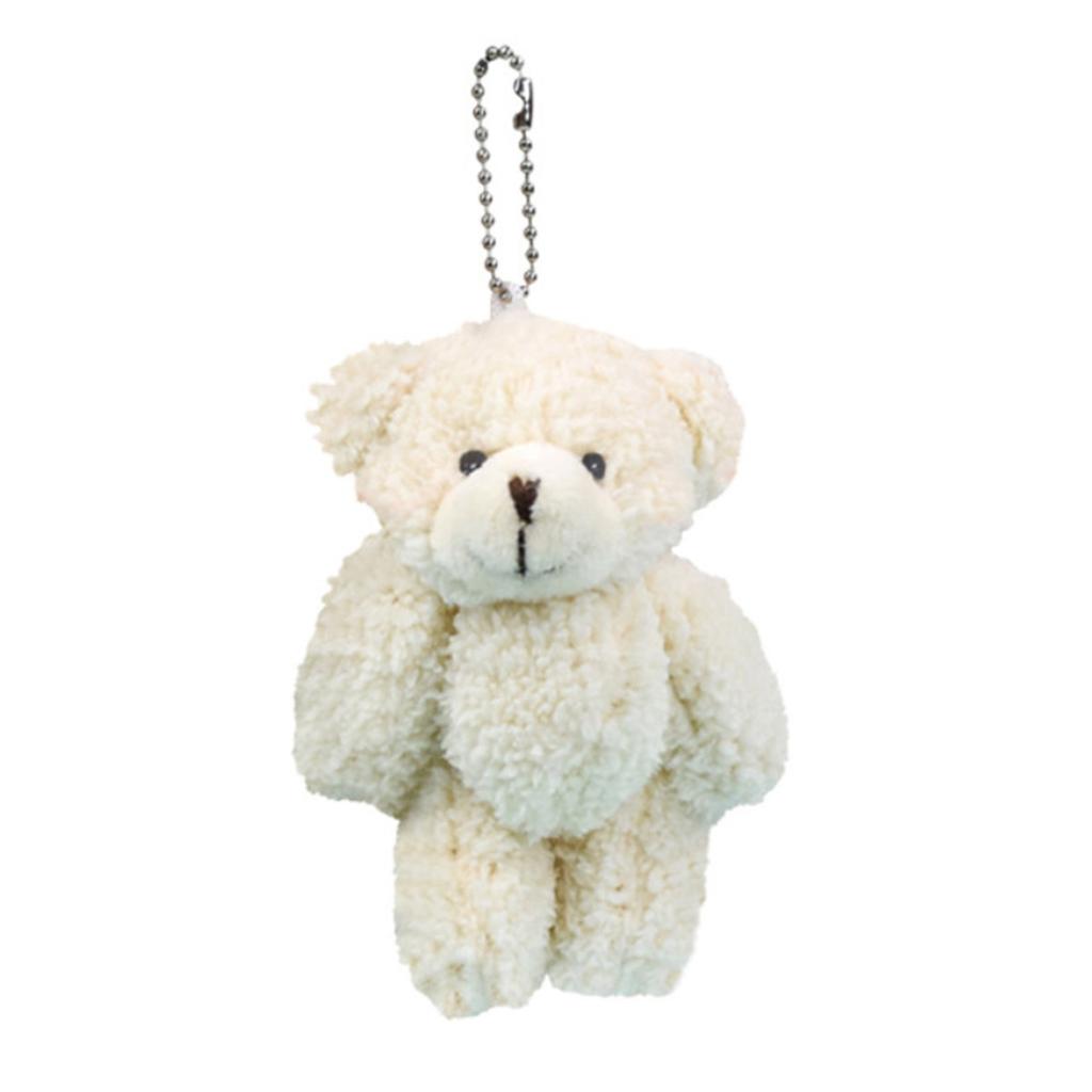 Plush Bear Schoolbag Pendant Keychain Ladies Furry Cute Cartoon Animal For Bears Girls Vending Machine