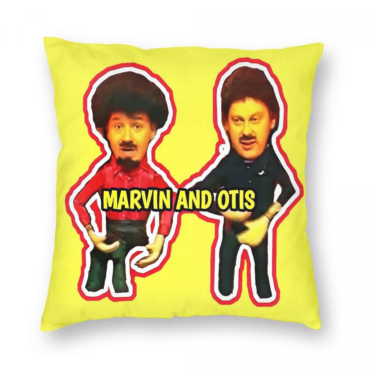 Marvin And Otis Vic And Bob Square Pillowcase Polyester Linen Velvet Creative Zip Decorative Bed Cushion Cover 30x30cm