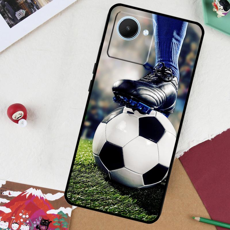 Football For Realme 13 Pro Plus 14 12 10 11 GT 6 5 6T GT7 Pro C51 C21Y C25S C75 C67 C61 C53 C55 Case