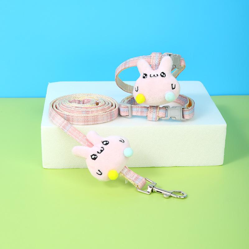 

Специальный всесезонный кошачий поводок для выгула кошек, регулируемый кошачий поводок против разрыва, кошачья цепочка-поводок для тянущих кошек S розовый