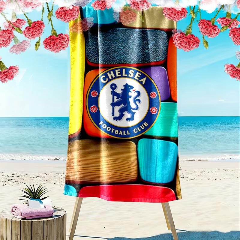 1pc Chelsea FC Beach Towel, Outdoor Activities Perfect Summer Travel Supplies, As A Gift for Festivals