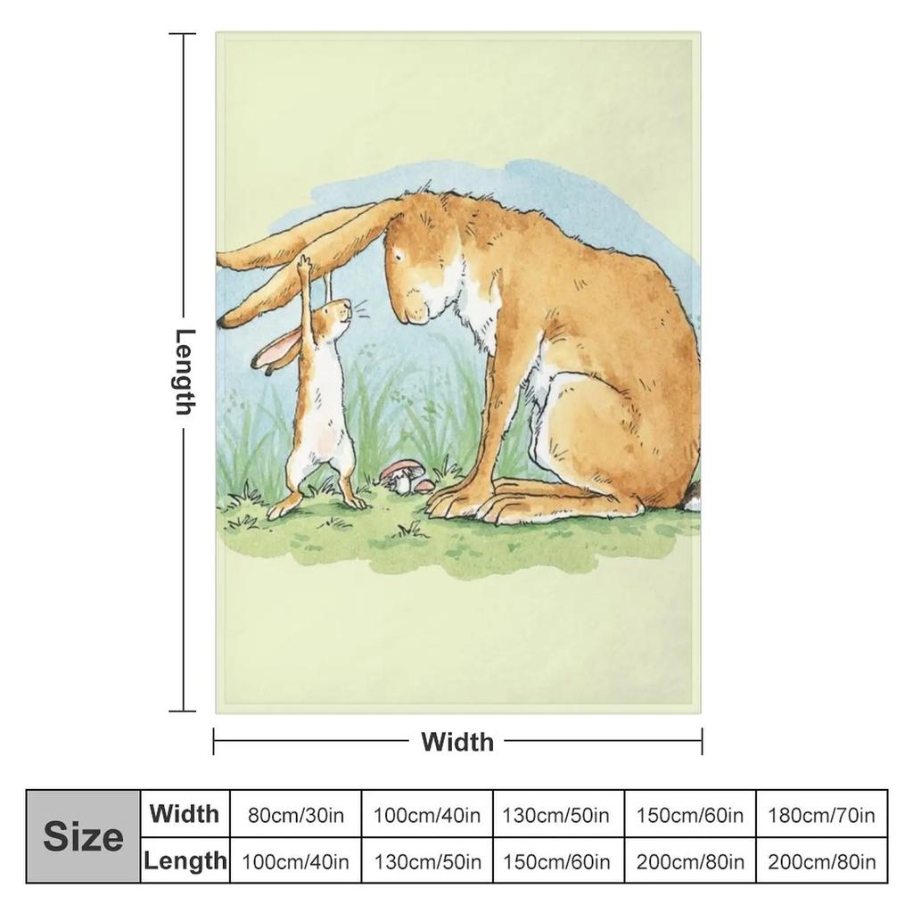 Guess How Much I Love You classic rabbit illustration Throw Blanket Warm Blanket Sofa Quilt