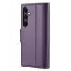 Samsung Galaxy A55 Case, ERBORD Glossy Litchi, Wallet Flip Case, Purple