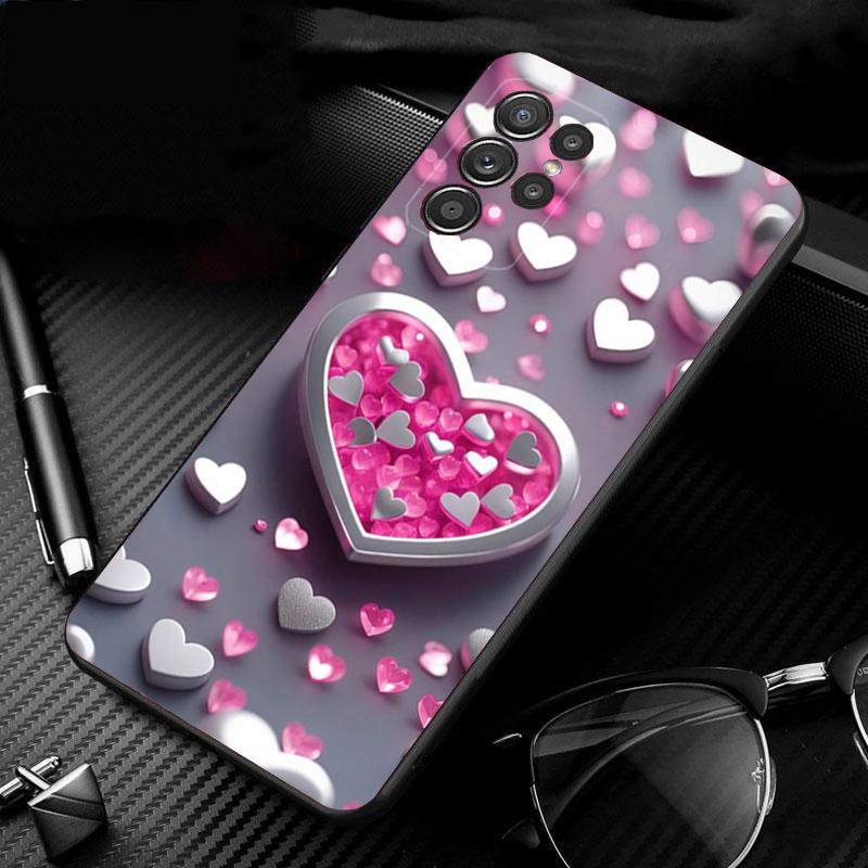 

Phone Case For Samsung Galaxy S25 S24 S23 S22 S21 Ultra S24 S23 S22 S21 S25 Plus S24 S25 FE Love Pink Heart S24