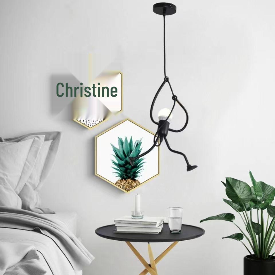 Nordic Wrought Iron Pendant Light - Retro Modern Art for Cafe or Boutique Decor