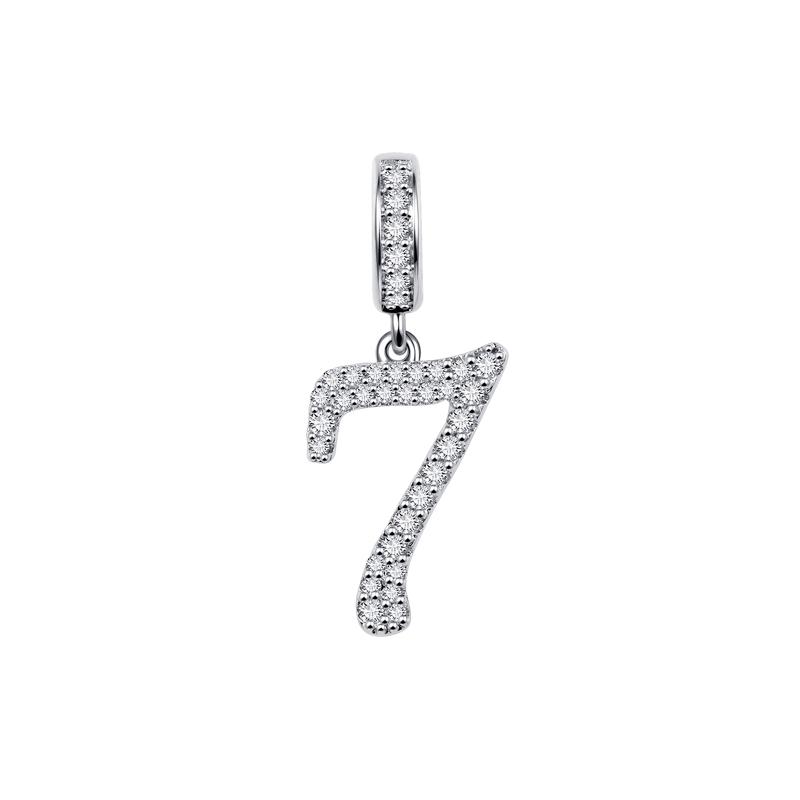 copper Plated 09 Number Dangle Charm Bead Compatible With Authentic Bracelets Necklaces Do It Yourself Women Jewellery