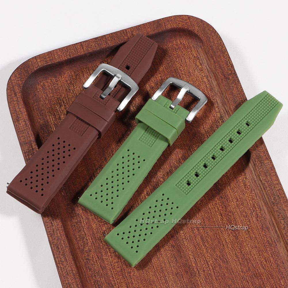 Universal Watch Straps 16 18 20 22 24mm Quick Release Silicone Band Soft Rubber Wristband Men Women Breathable Sport Bracelet