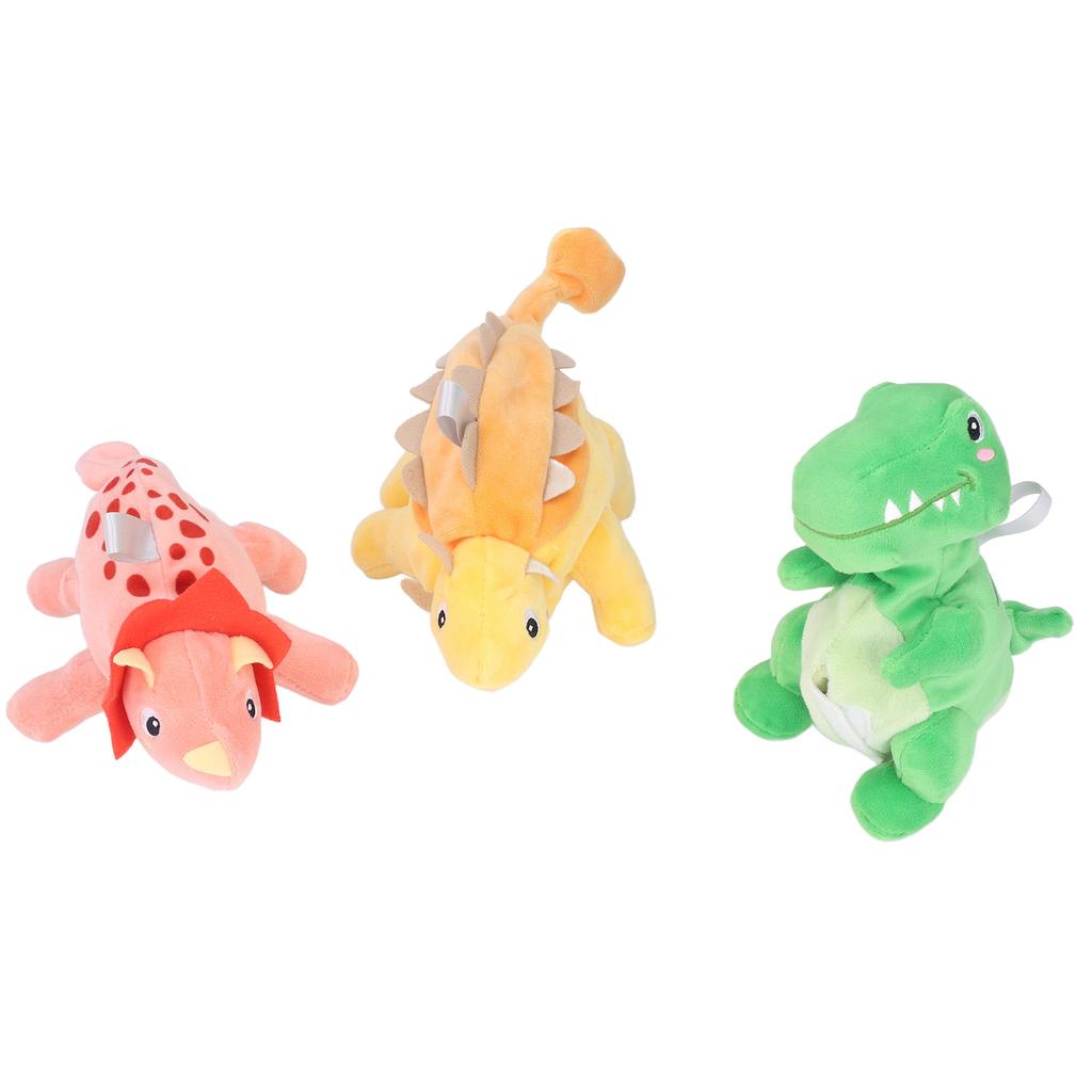 Dinosaur Plush Toy Infant Cute Dinosaur Egg Doll Pendant Gift with Hanging Ring for Baby Stroller