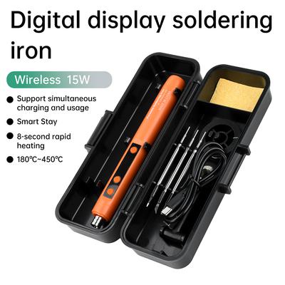 Wireless Soldering Iron Mini Electric Soldering Iron Portable Soldering Iron 15W Adjustable Temperature Soldering Tool Type-C 5V