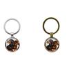 Stylish Black And Brown Spotted Dog Keychain Pendant