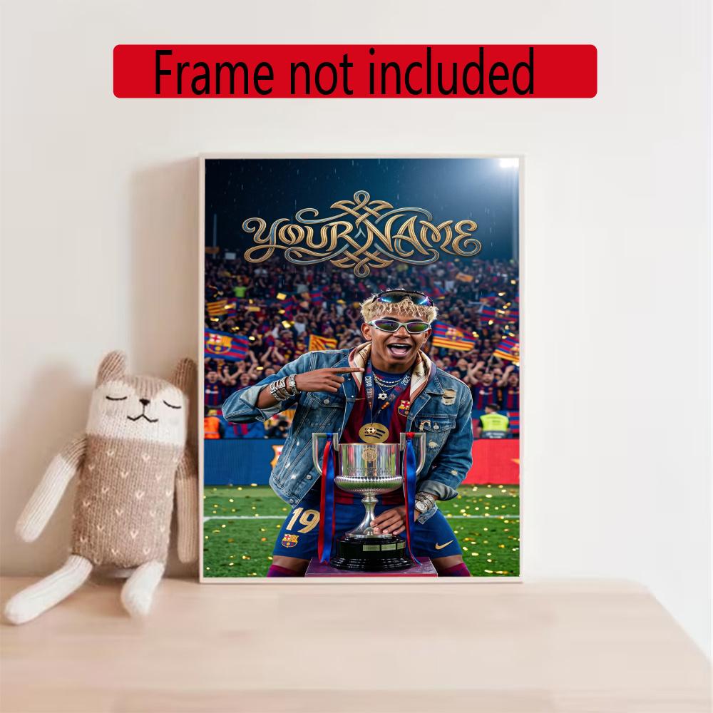 Lamin Yamal Customize Your Name Diamond Painting Round Diamond Rhinestones Mosaic Diamond Embroidery Wall Paintings Rhinestones Gift Frameless