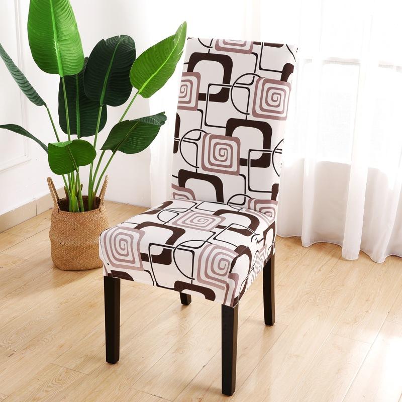 Printed Chair Cover Elastic Seat Chair Cover Living Room Detachable Washable Stretch Banquet Hotel Restaurant Set