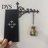 Gothic Style Wall Hanging Decorative Ghost Pendant, Iron Bracket Bookshelf Decor, Halloween And Christmas Decoration for Indoor Outdoor Home