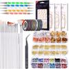 Nail Art Accessories Set Nail Decoration Kit 15Pcs Nail Pens 5Pcs Dual-ended Dotting Pens Nail