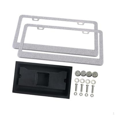 2 Pack Car License Plate Holder for Women In Durable Stainless Steel