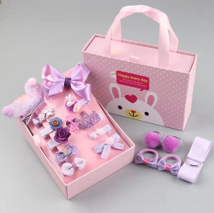 Children's Cute Hair Accessories Gift Set - Simple Hairpins & Clips for Girls, European & American Style Headwear, Princess Jewelry
