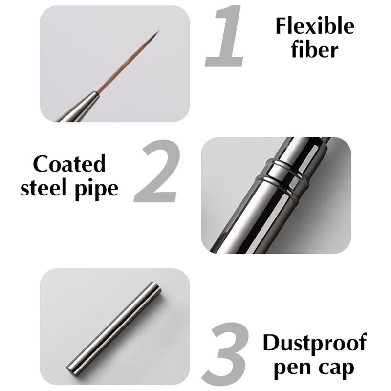 1 Stück Nail Art Liner Pinsel Verlängerte Linien Striping Zeichnen Uv Gel Malerei Nageldesign Stift Professionelles Maniküre Werkzeug