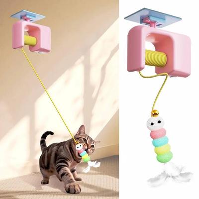 Electric Smart Interactive Cat Teasing Stick Toy Automatic Funny Hanging Door Flying Bird Cat Toy Pet Stress Relief Toys For Cat