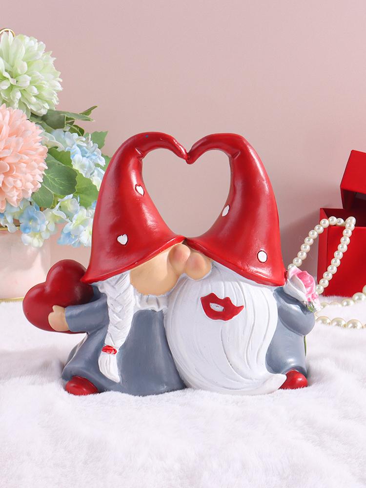 Valentinstag Harz Feenskulptur Liebespaar Gartenzwerg Figur für Schlafzimmer, Wohnzimmer und Eingangsbereich Dekoration