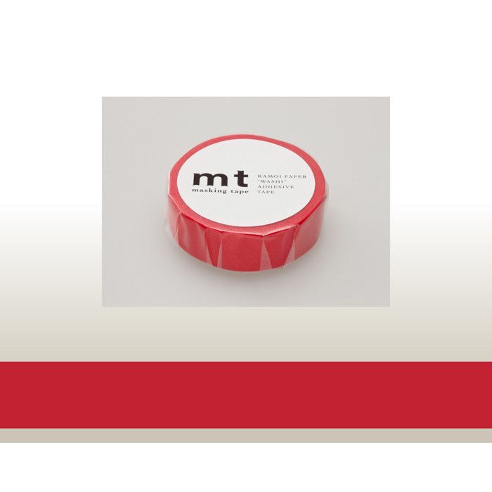 Masking tape unicolore - MASKING TAPE (MT) - Rouge - 1,5 cm - 7 m - Adhésif repositionnable