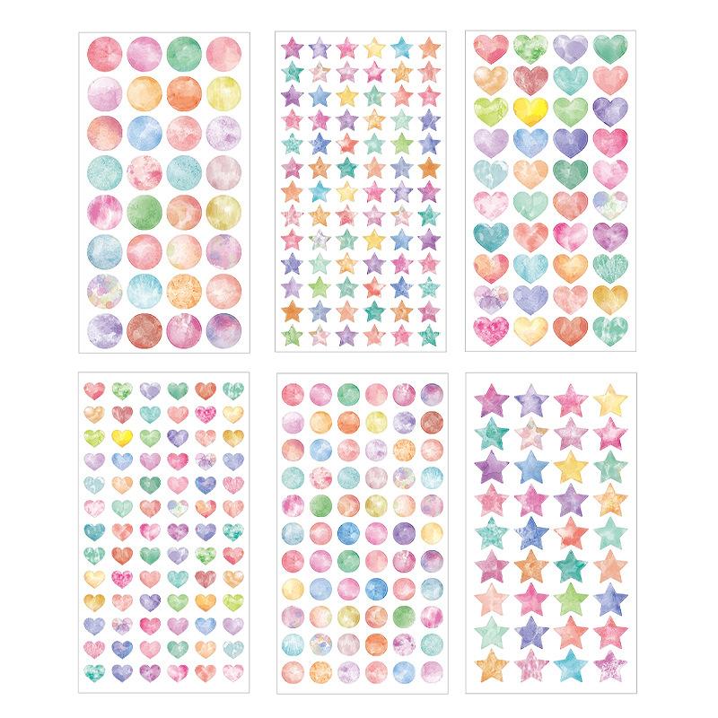 

6sheets Paper Sticker Hand Account Elementary Creative Cartoon Sticker Hand Account Stationery Student School Student Kawaii