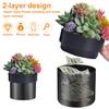 Lockable Hidden Safe Flower Pot 2-Layer Separable Security Box Secret Stash Organizer for Money Keys Jewelry & Other Valuables