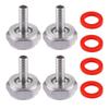 BHBL 4 BUC Fittings Conector Keg Bere Oțel Inoxidabil, Kit Conector Linie Bere, Piuliță Hexagonală Filet G 5/8 Inch x Barb 5/16 Inch