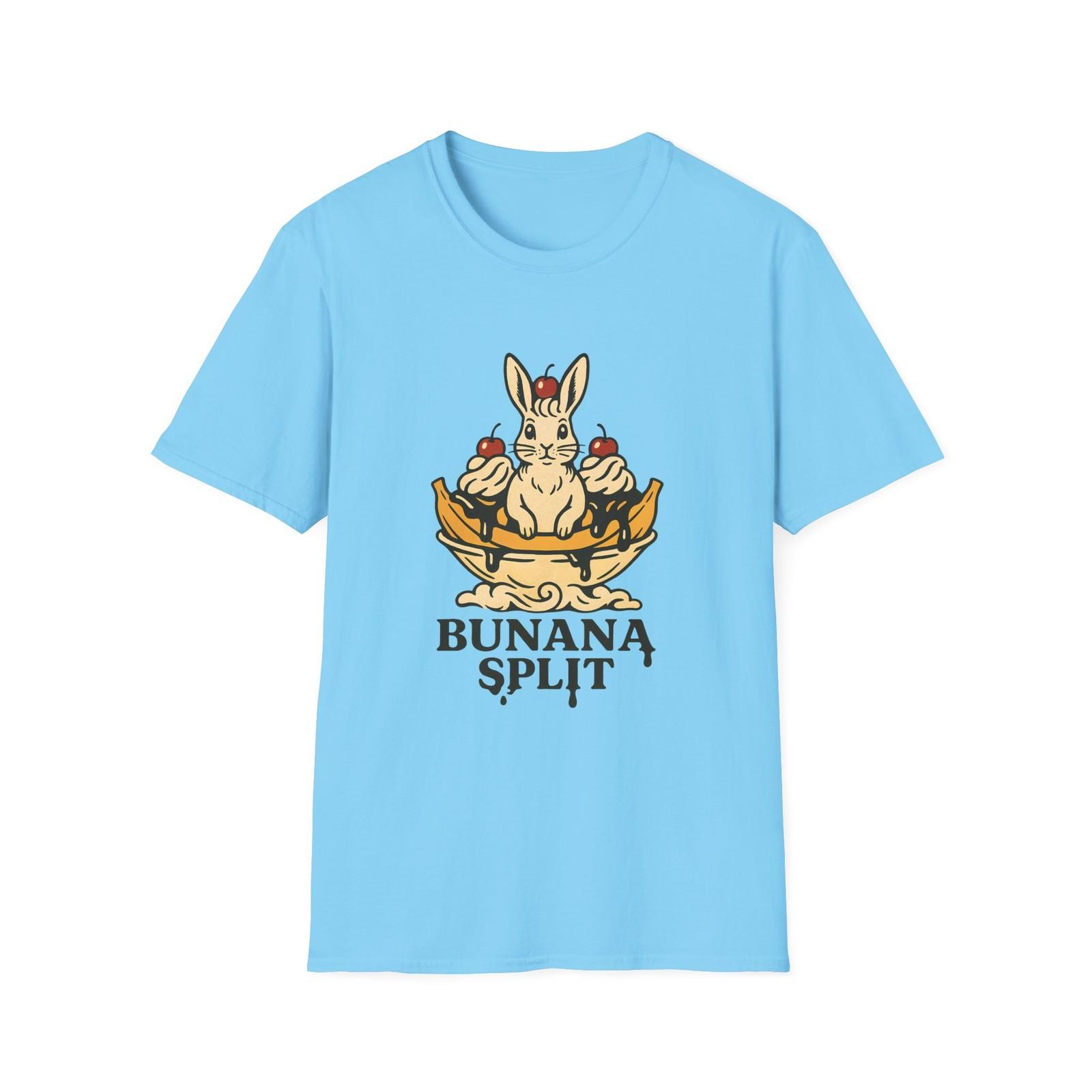 Unisex Softstyle T-Shirt Mens Womens Tees Top Regal Bunny Banana Split Funny Retro Dessert Design 4XL