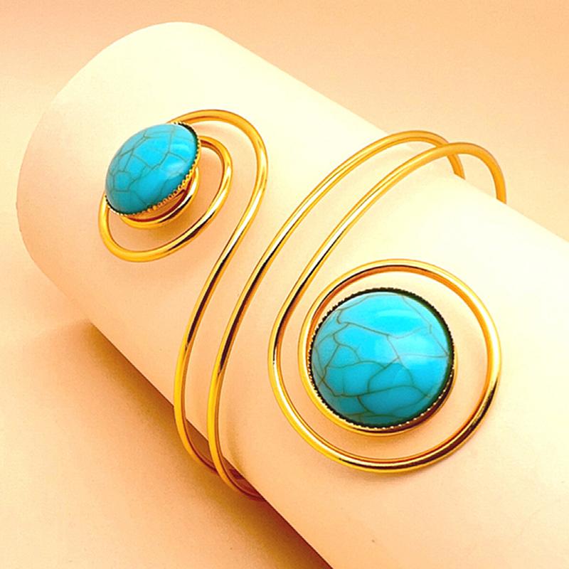 Bohemian Egypt Bar Curve Geo Open Upper Arm Cuff Armlet Armband Bangle Wedding Viking Bracelet Gift Fashion Jewelry Pulseiras